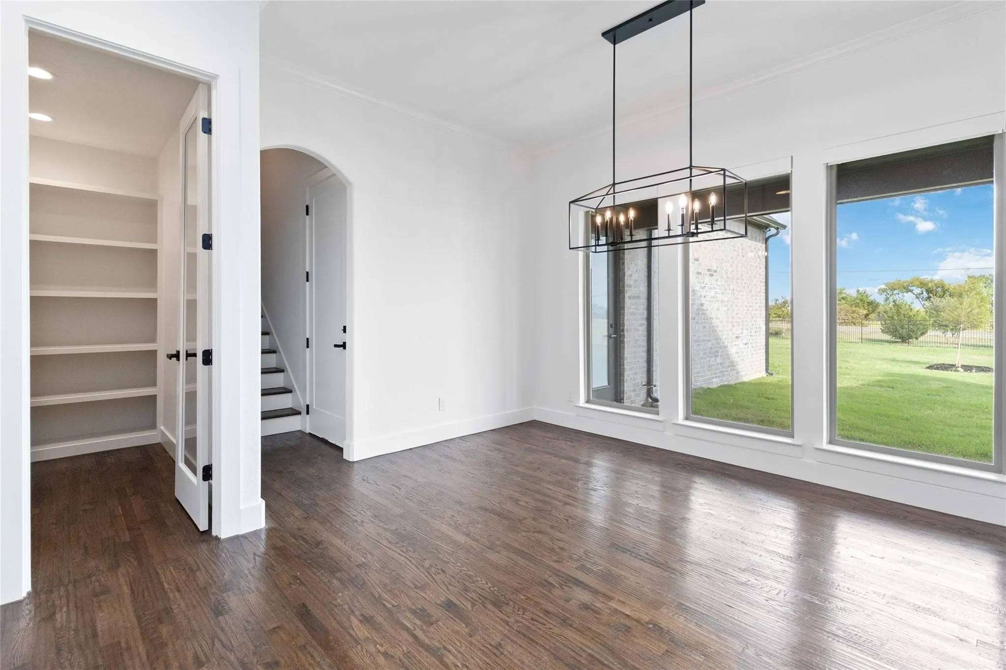 Hardwood-style flooring throughout
