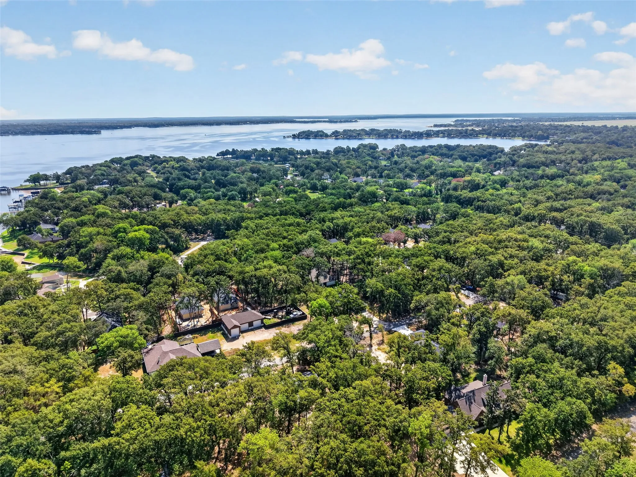 Aerial view of Cedar Creek Lake