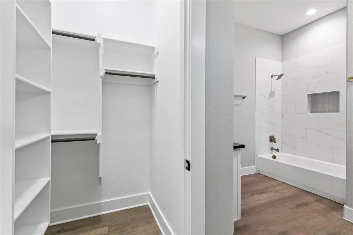 Bedroom #2 walk in closet; thoughtfully designed.