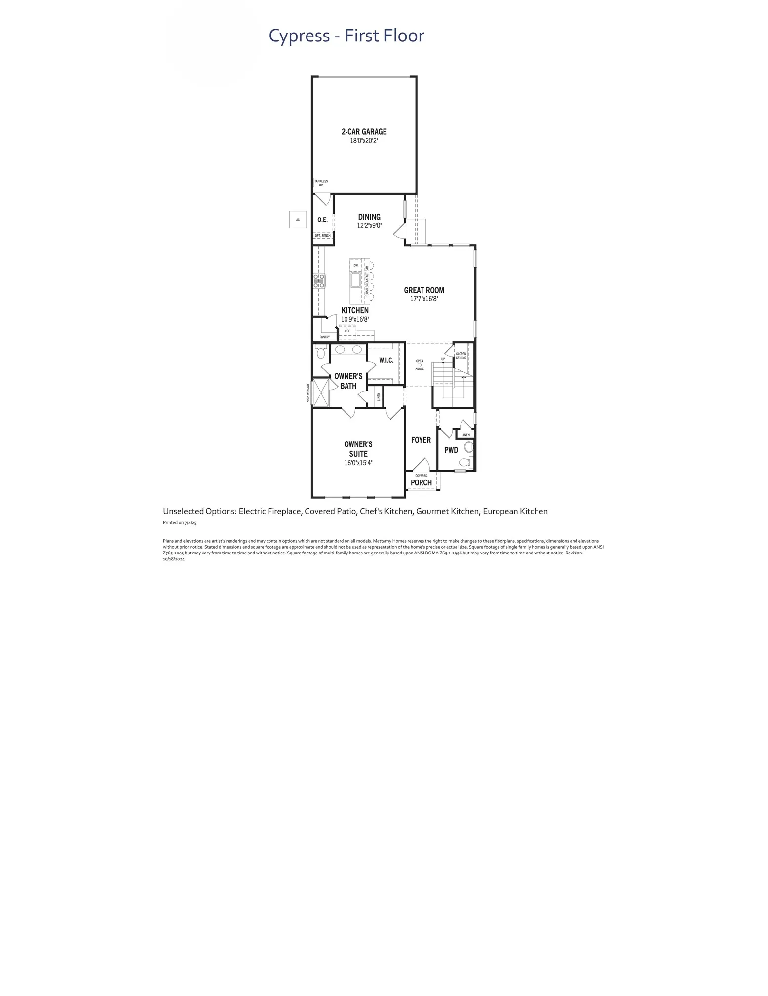 Cypress - First Floor
