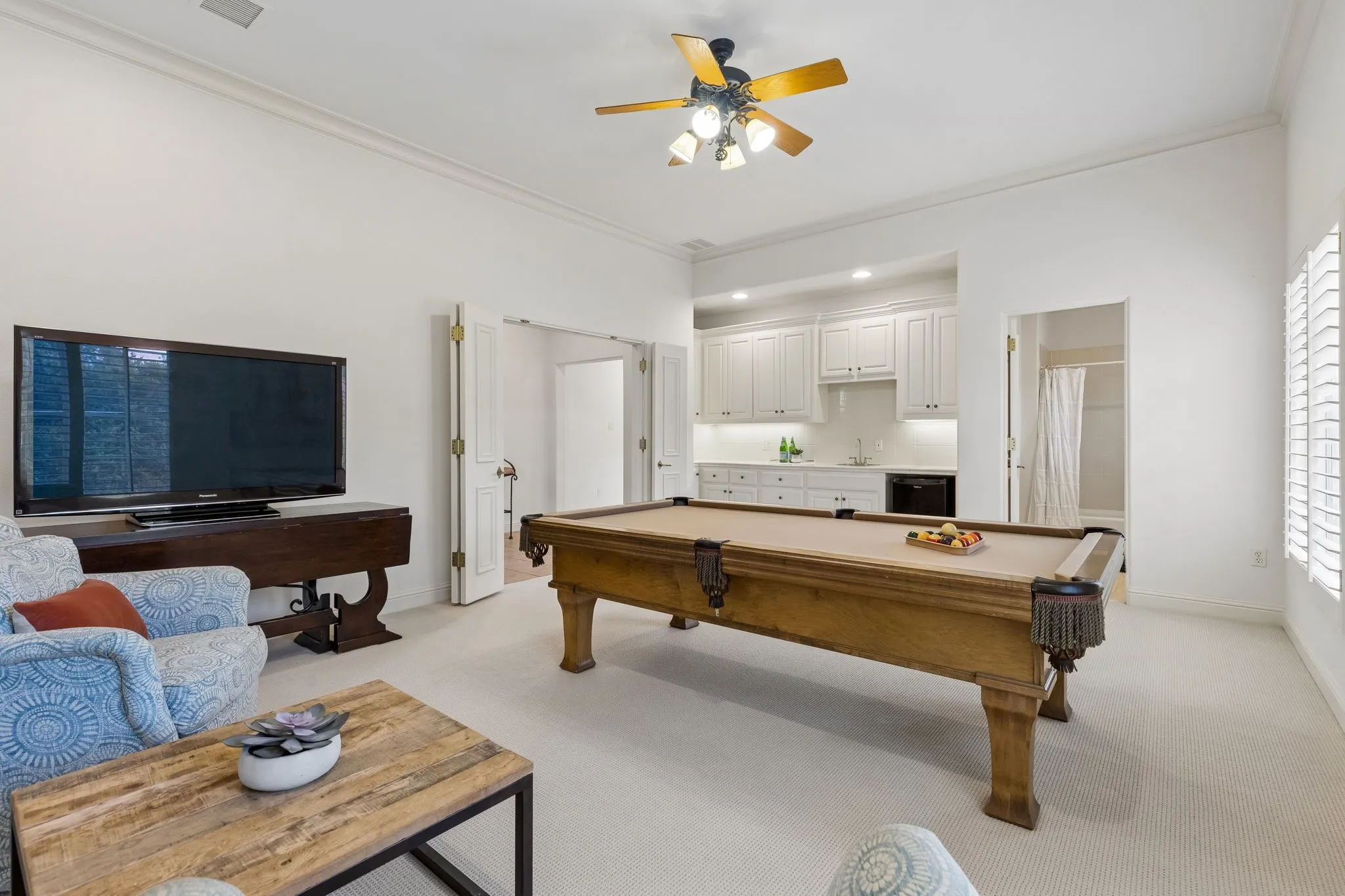 Living Area and kitchenette in Garage Apartment