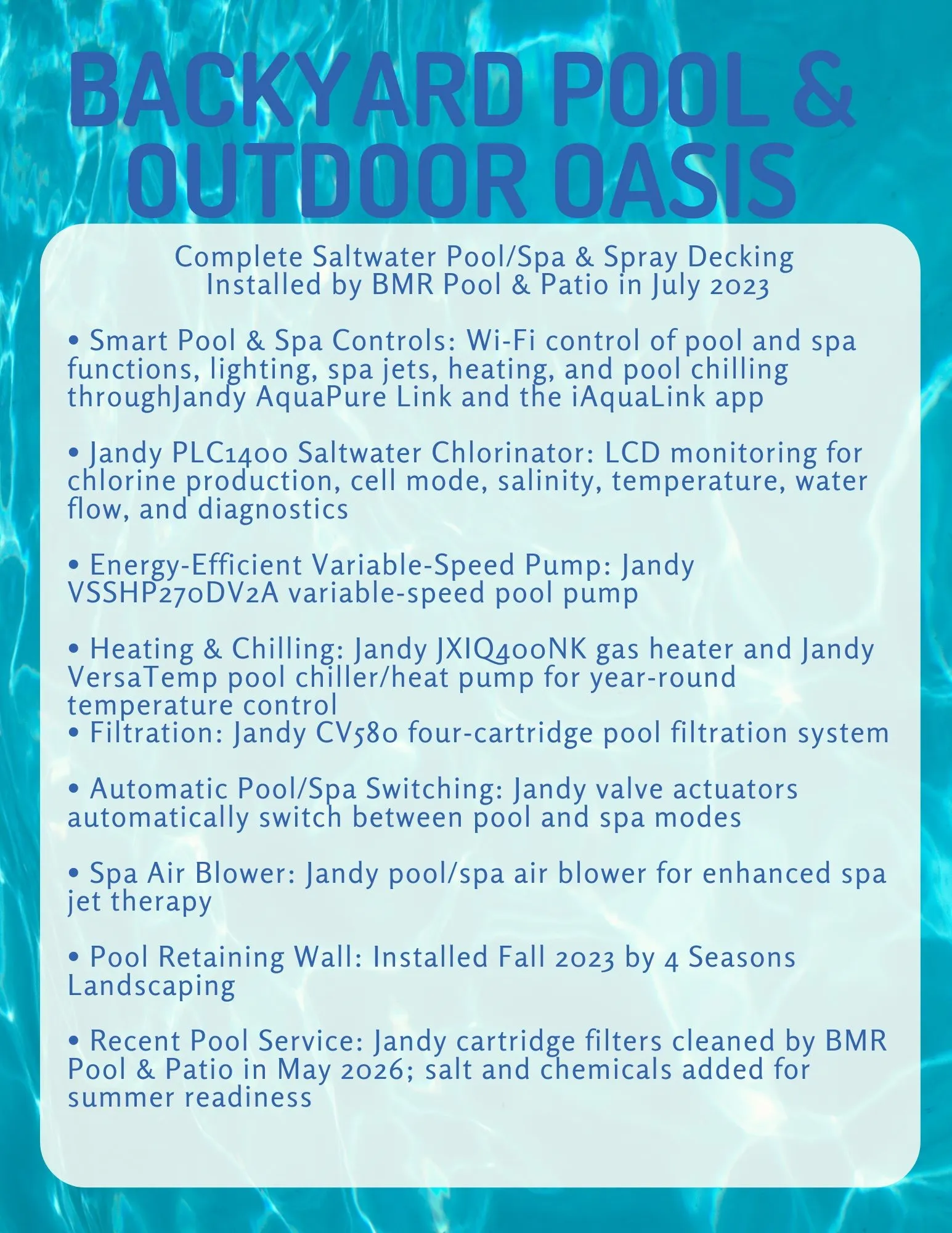 Pool info