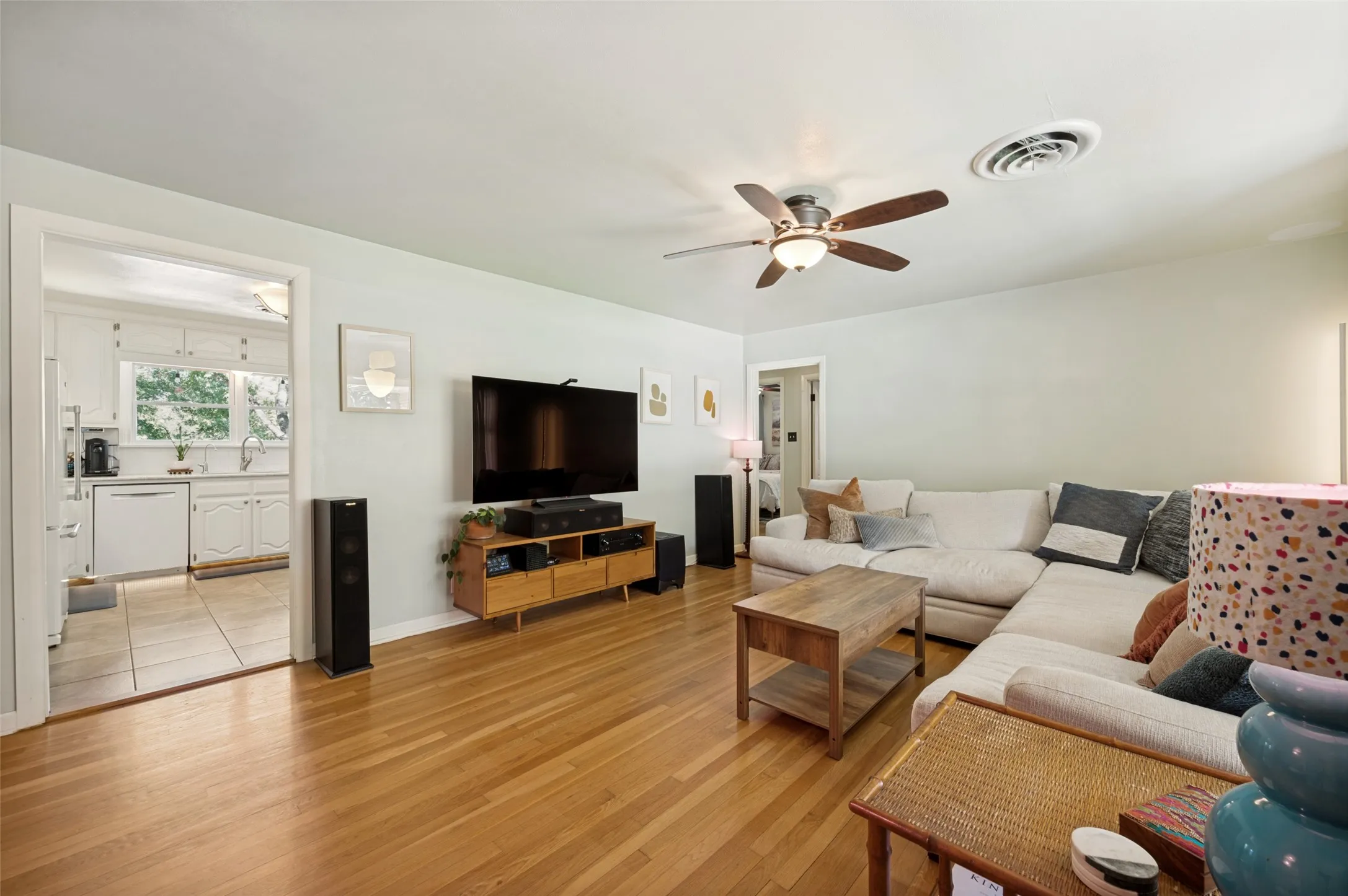 From front door into living room