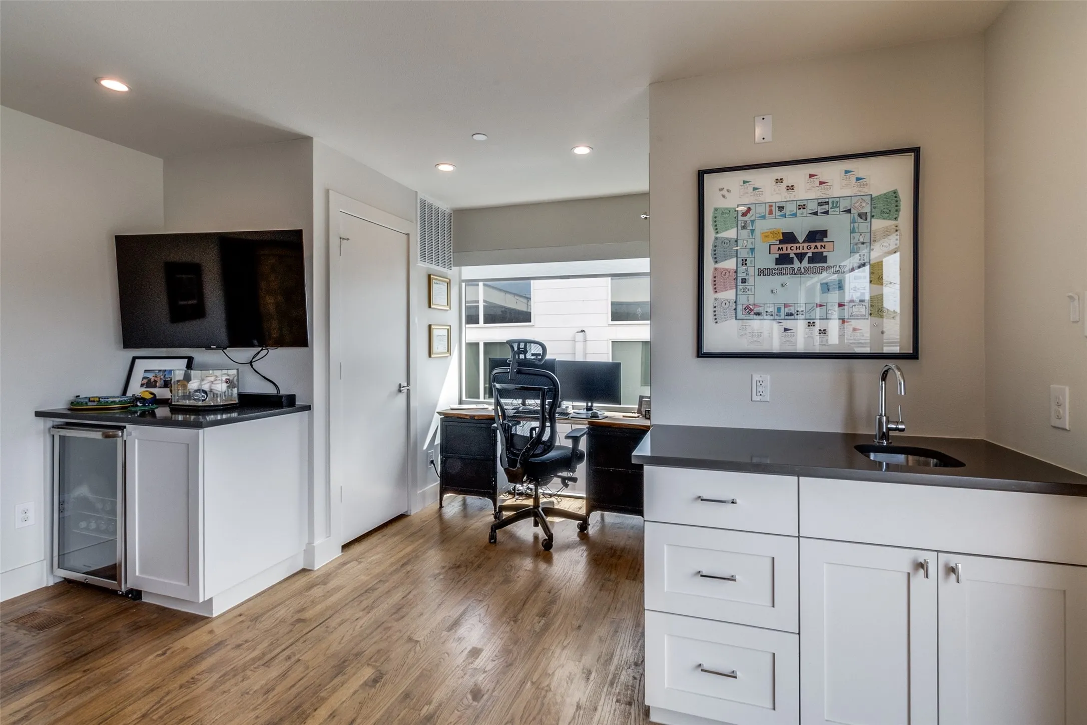 With Wet Bar and Beverage Center