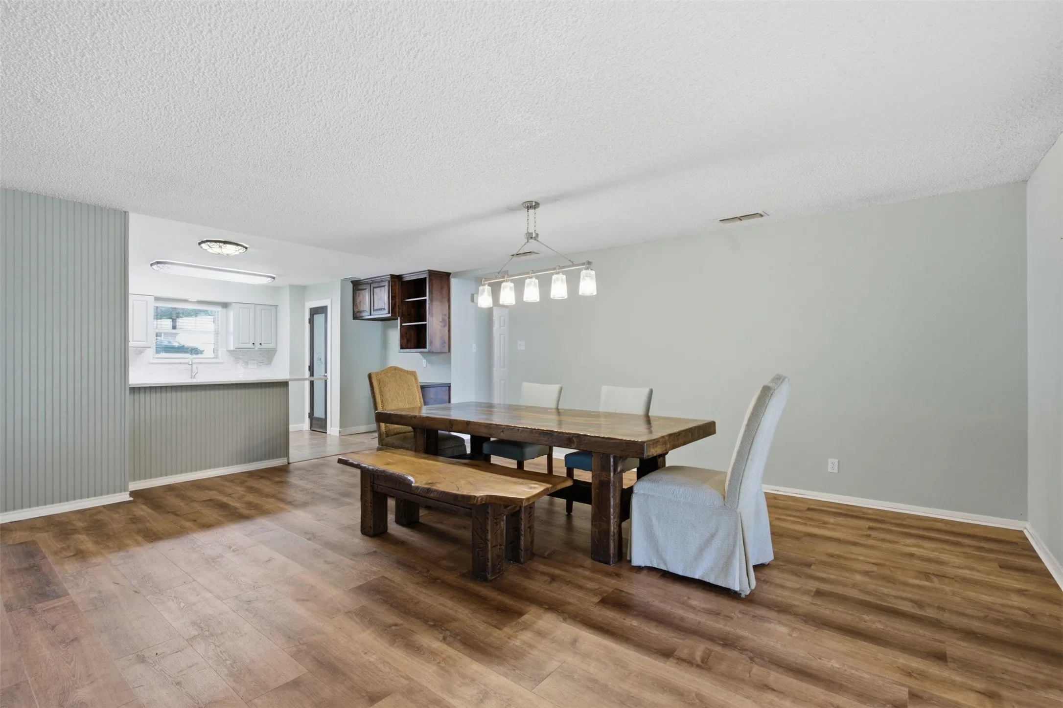 Dining room open to kitchen & living room