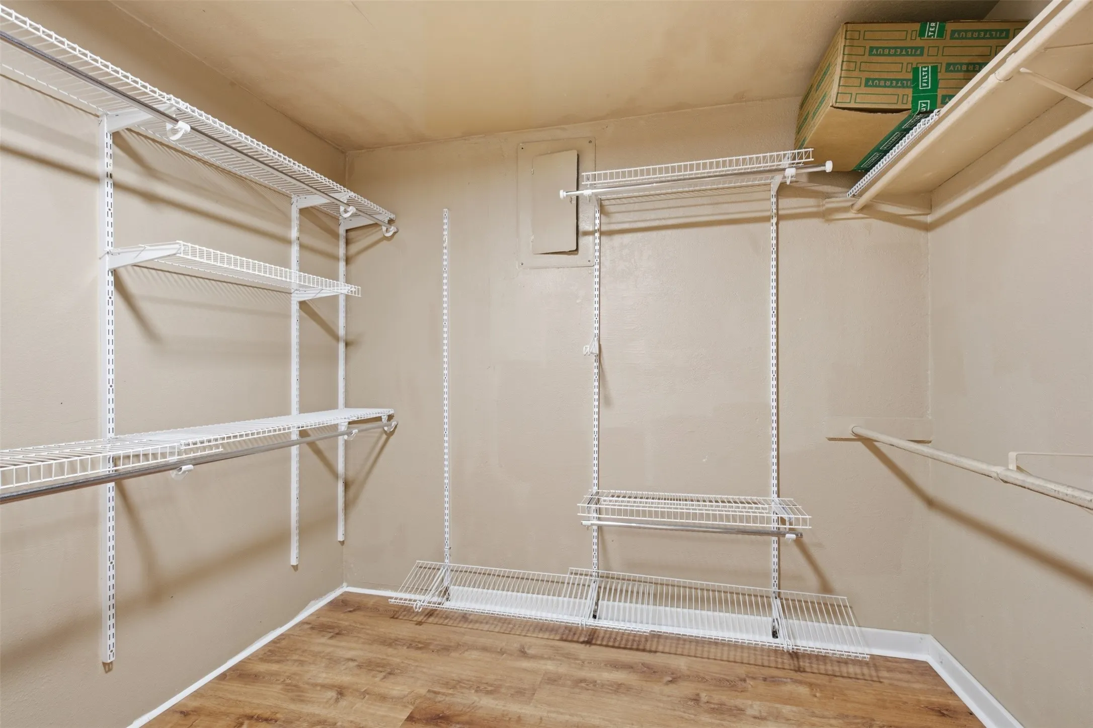 Spacious walk-in closet