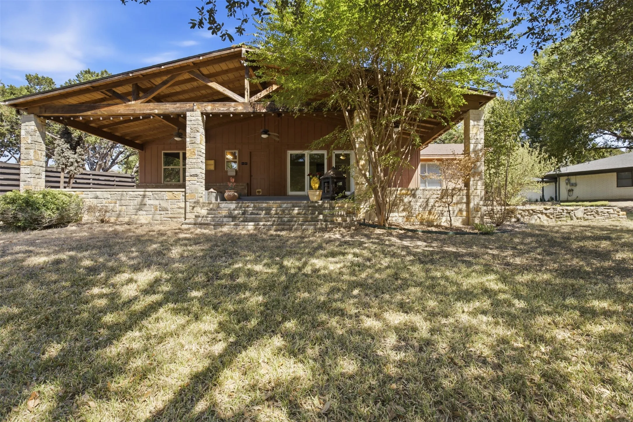 Covered patio for entertaining and relaxing