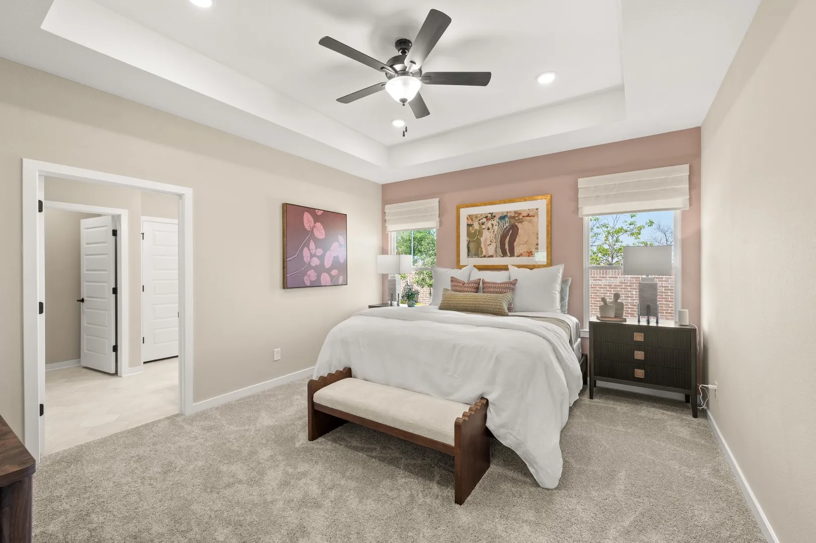 The Oakshire II- Primary Bedroom Suite with Tray Ceiling