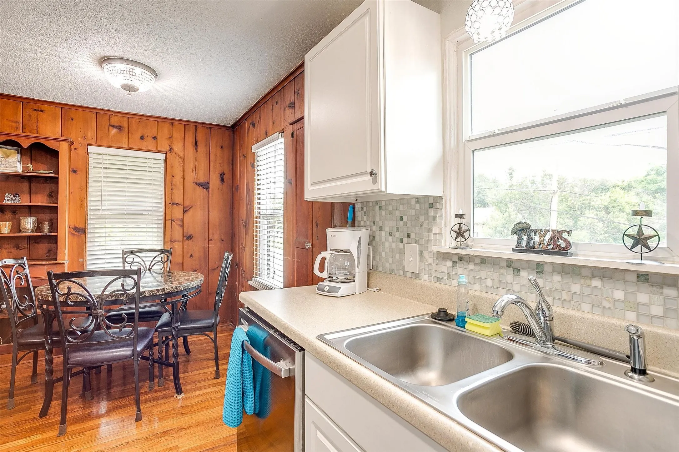 Kitchen view of the dining area.