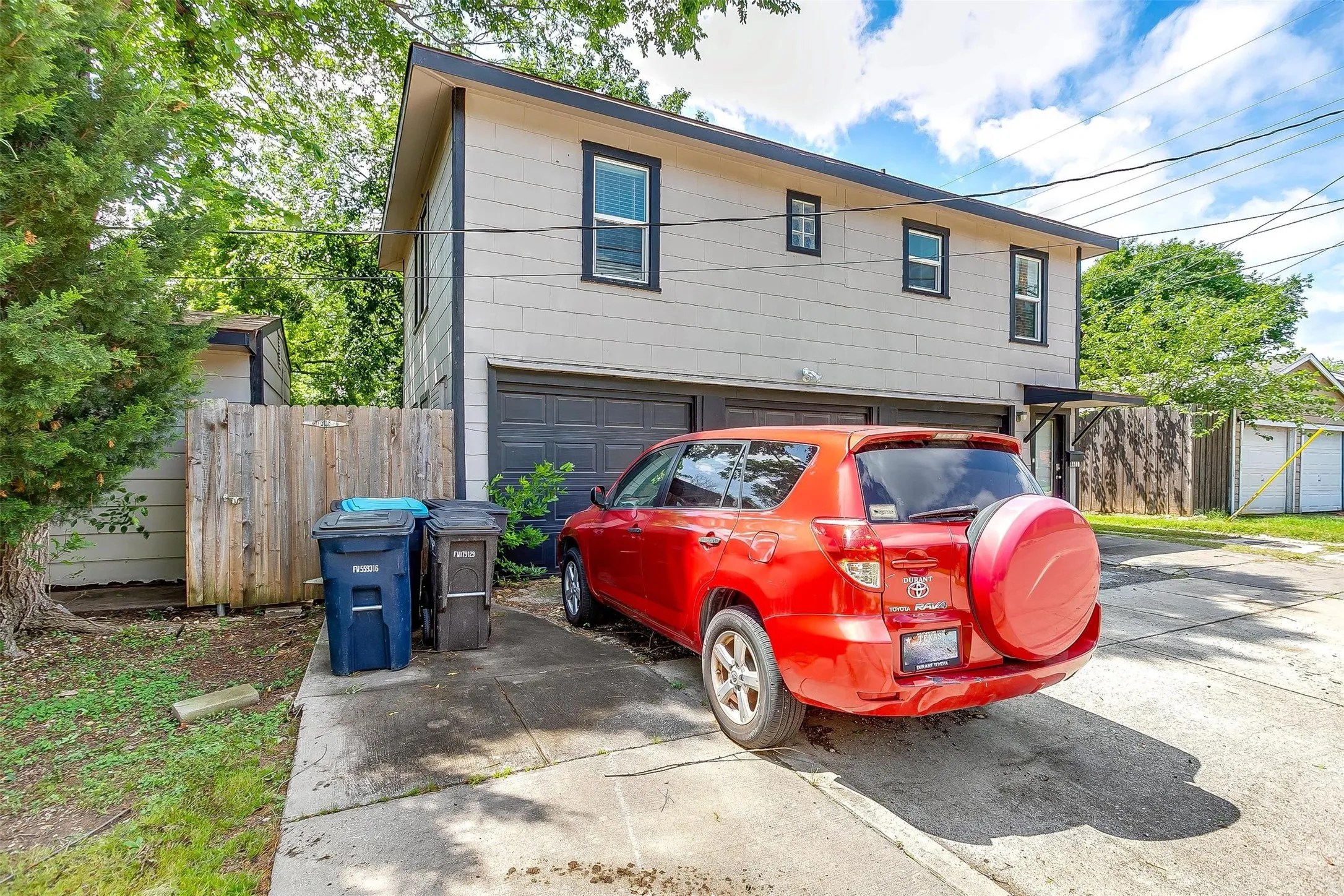 3 car Garage, one for each unit.