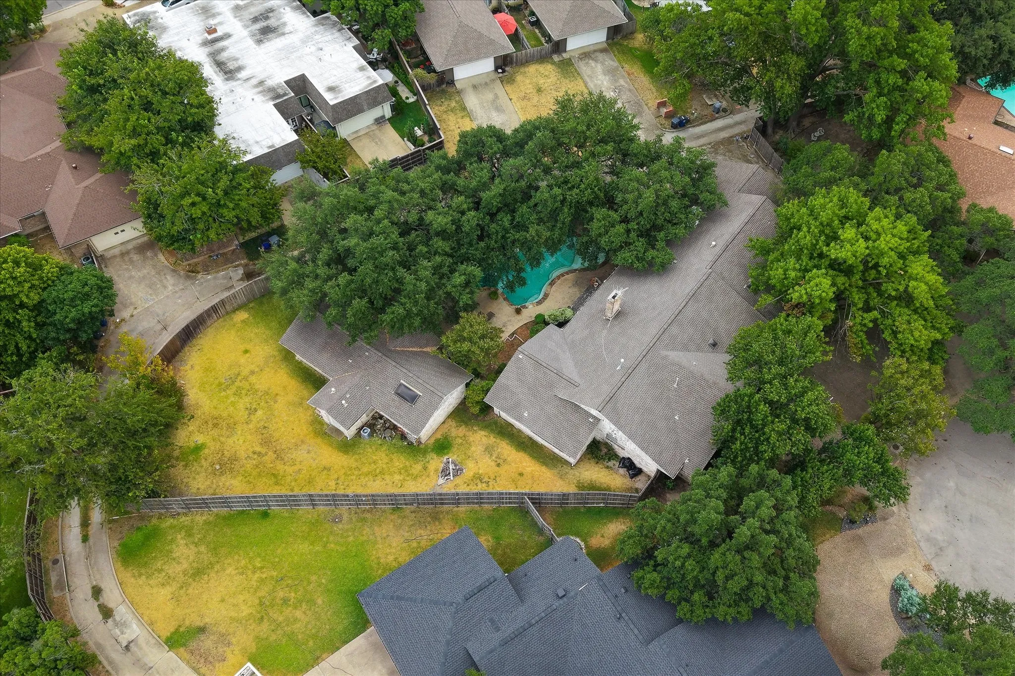 View of the pool on the lot