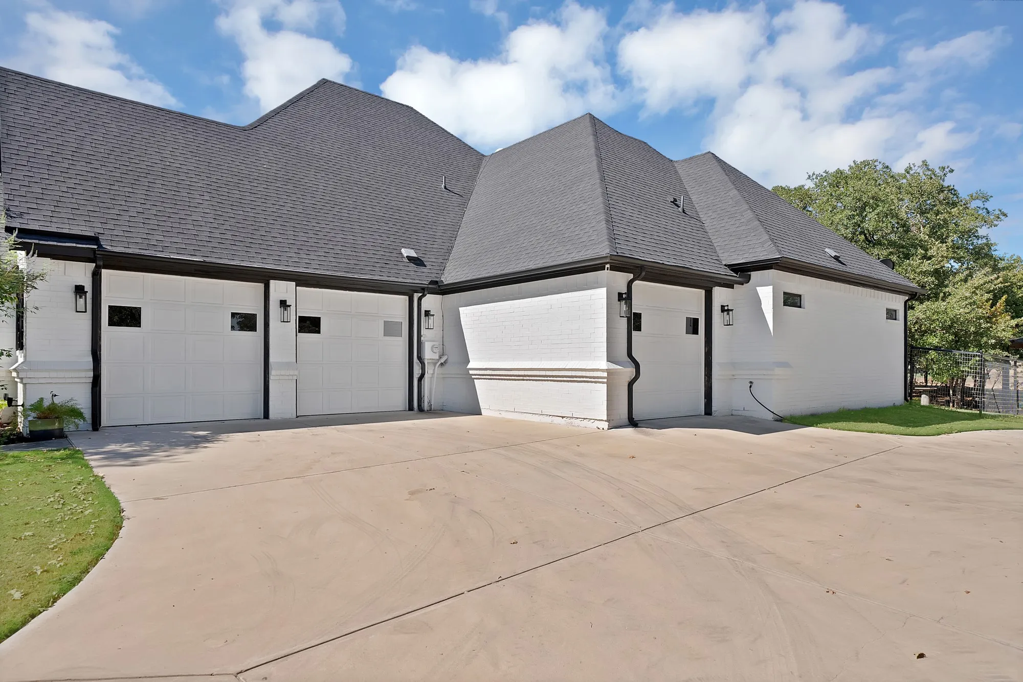 Oversized 3 car garage with storage