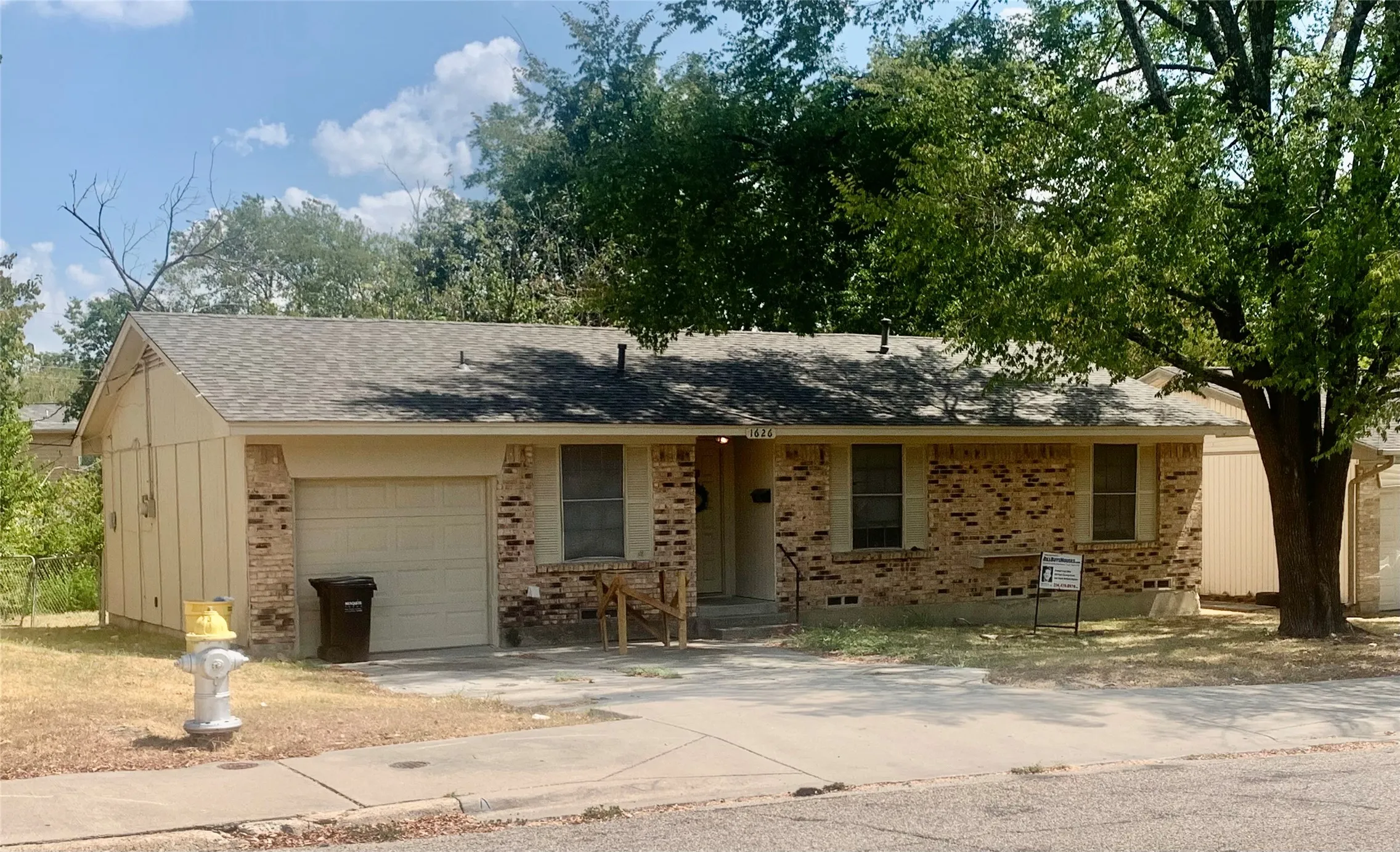 3 bedrooms, 1.5 baths, 1 car deeper garage.