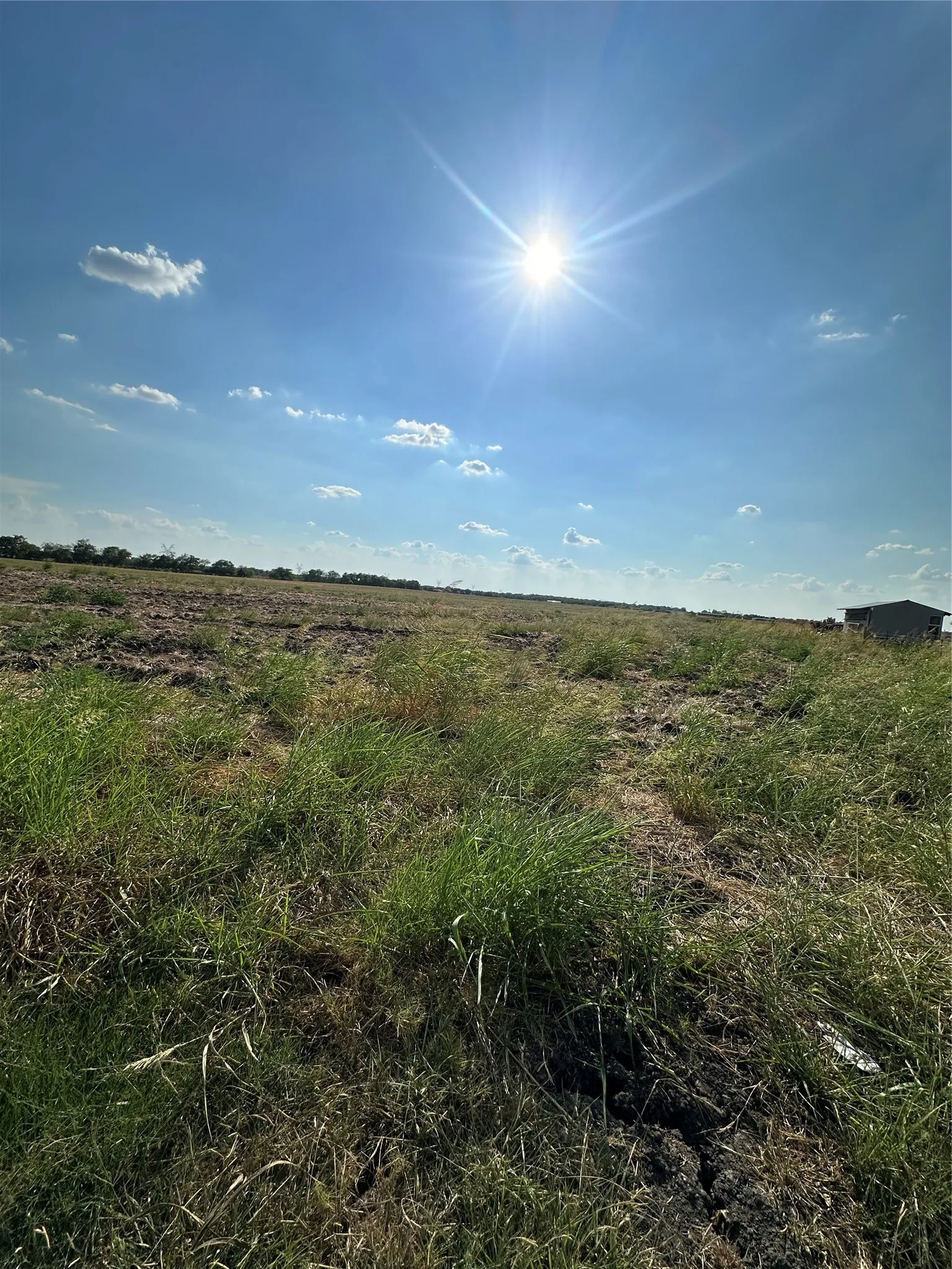 Expansive land parcel featuring open terrain and distant structures