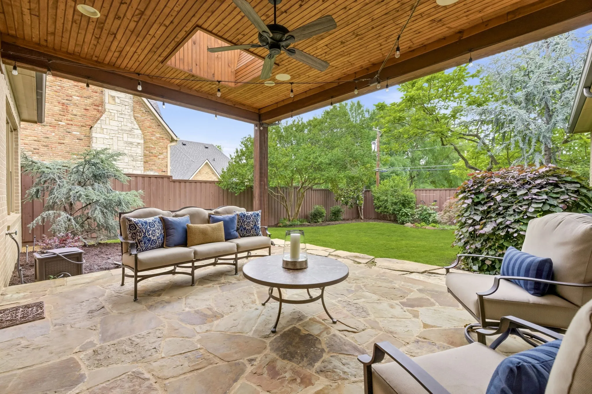 Skylights included to provide natural light on patio.