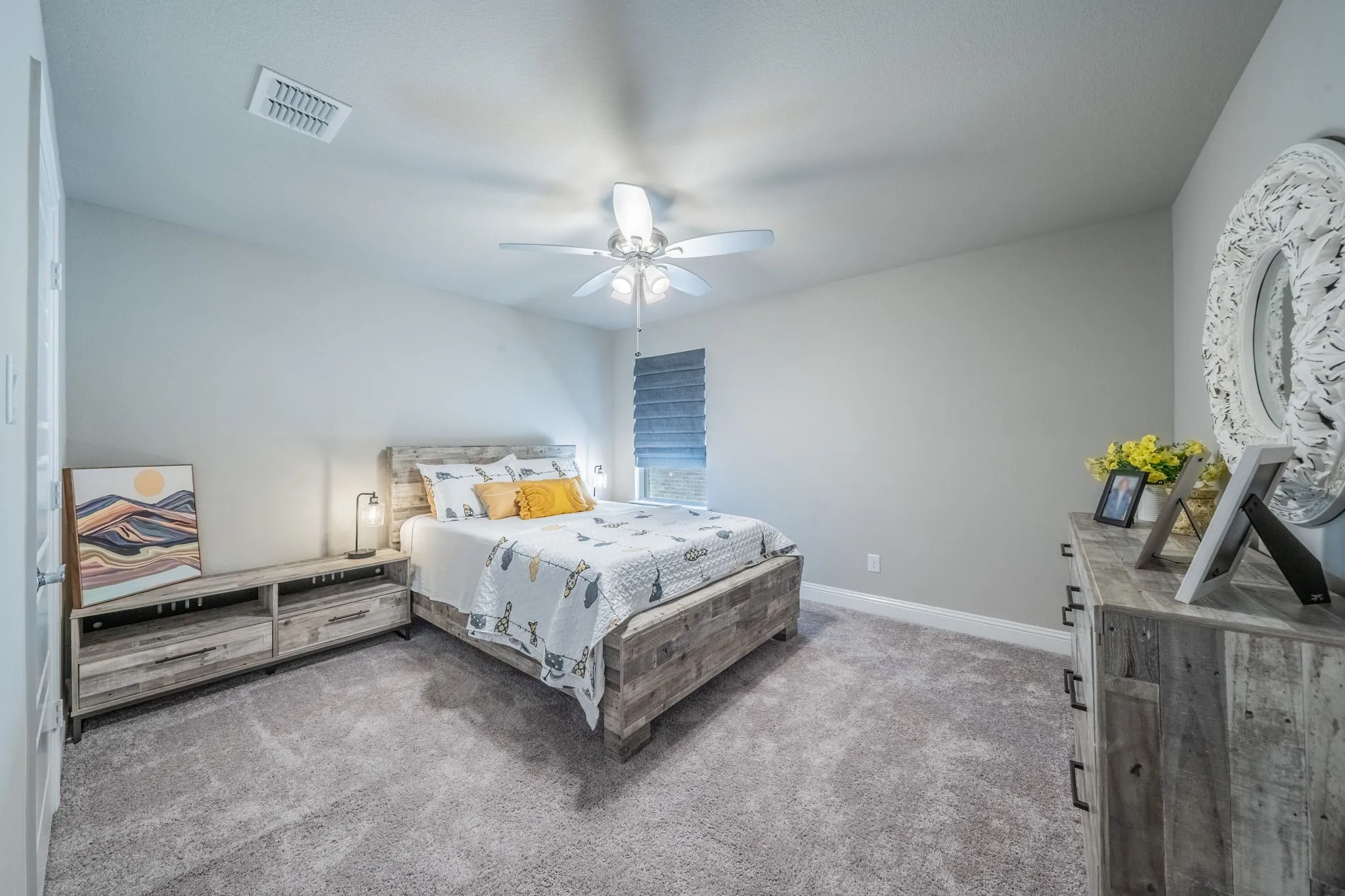 This is bedroom 1 with a walk-in closet. Lots of room here!