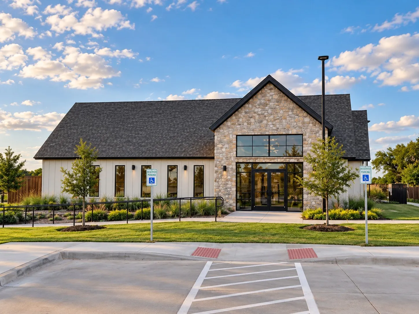 This is the clubhouse within walking distance. There is a gym inside!