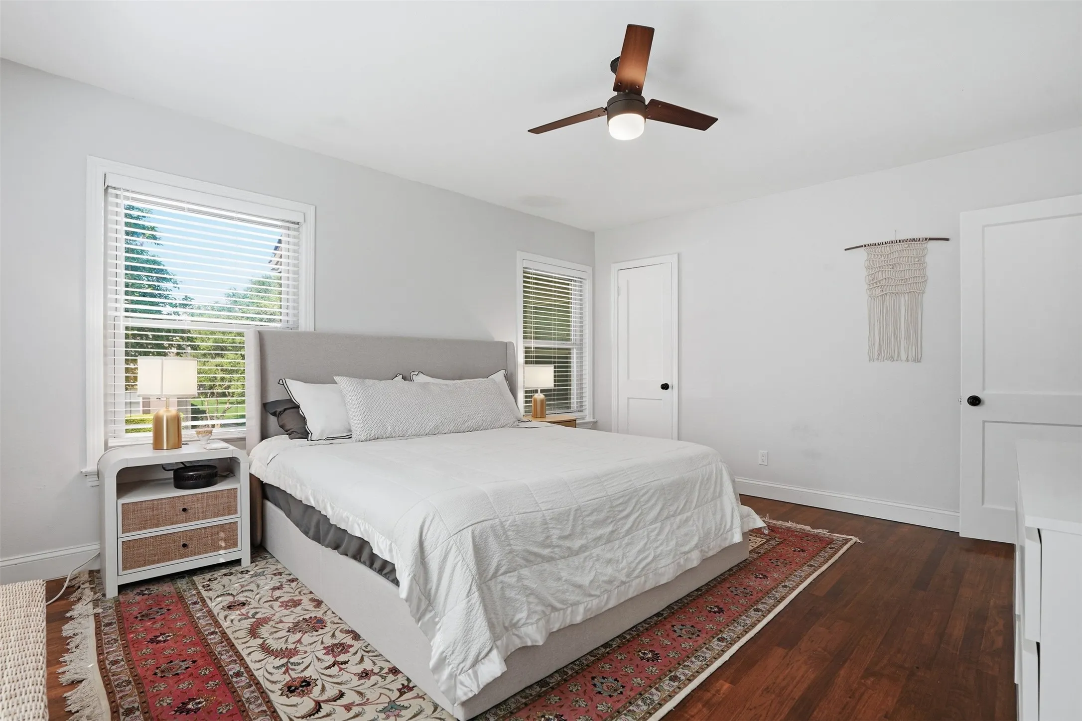 spacious master on second floor overlooking greenbelt