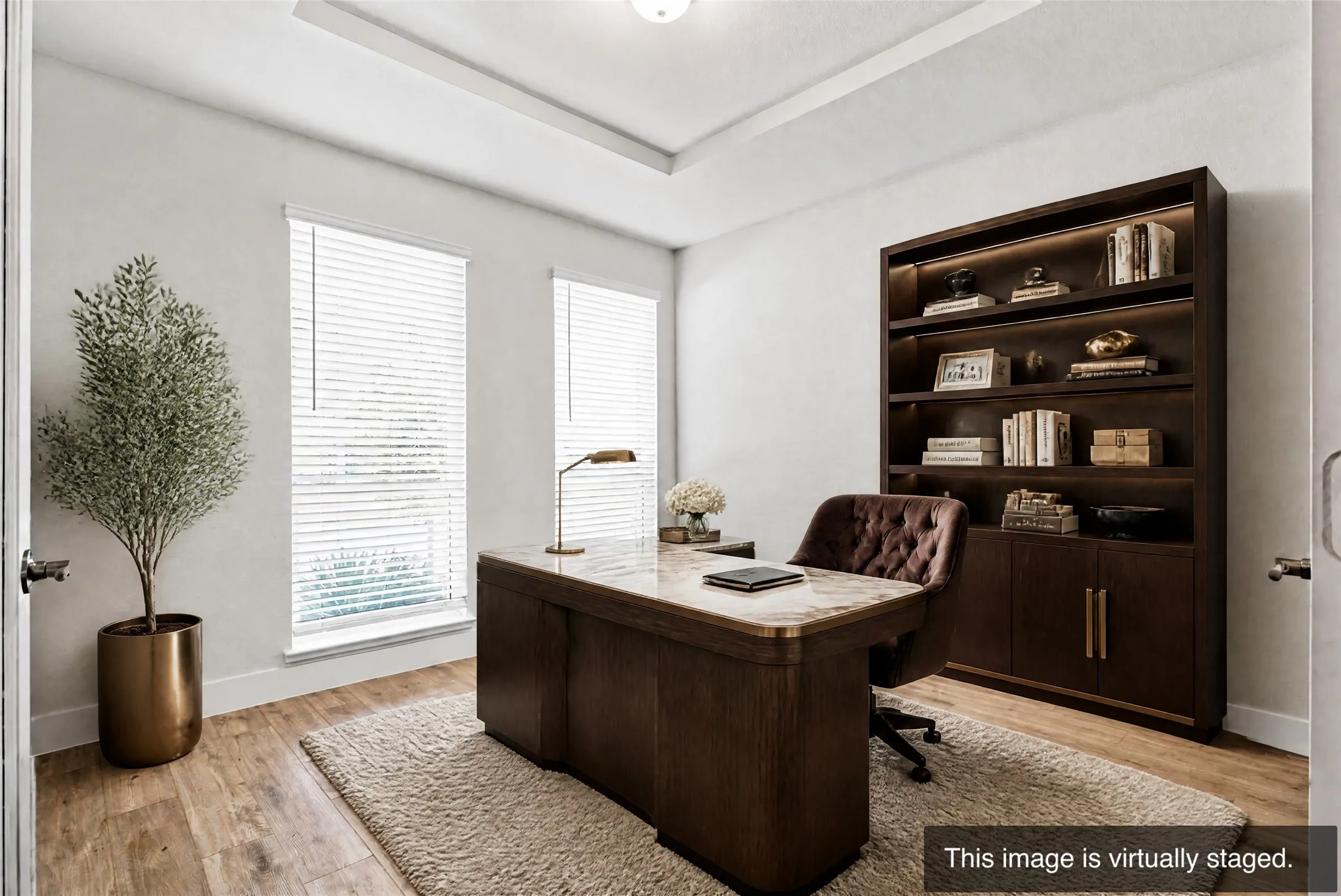 Dedicated office with french doors