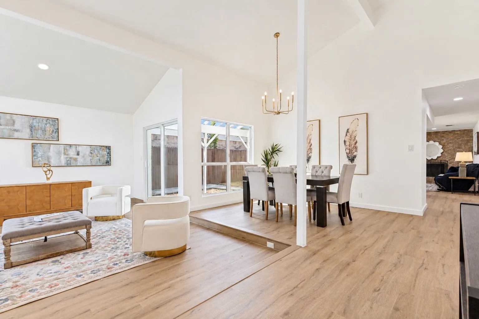 Dining and living area