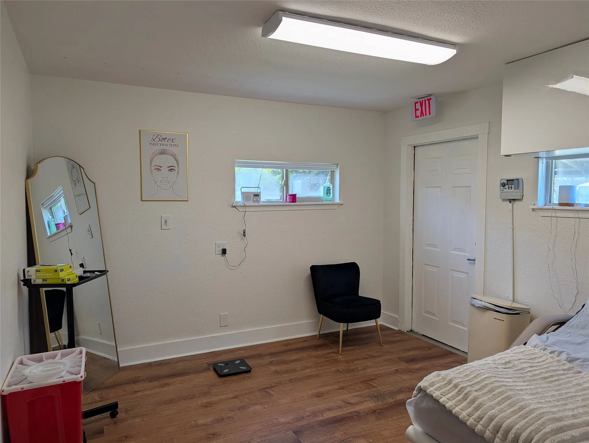 Office #2 has an exit door to the outside.