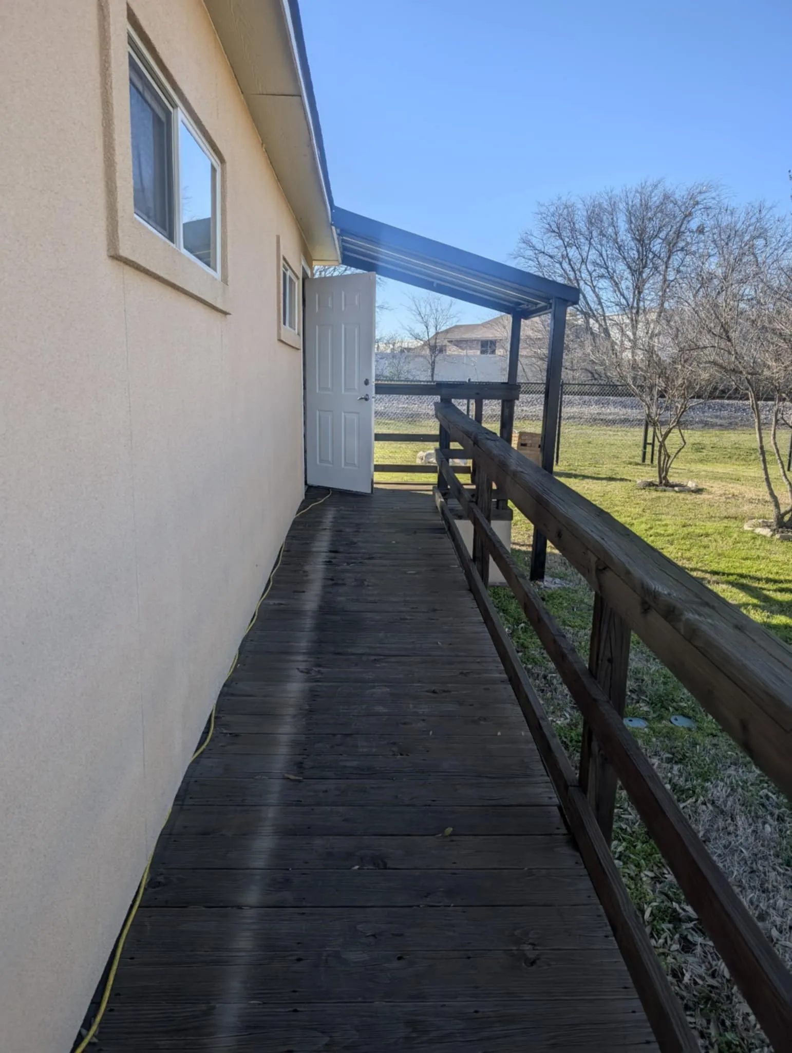 Ramp on side of the building for access