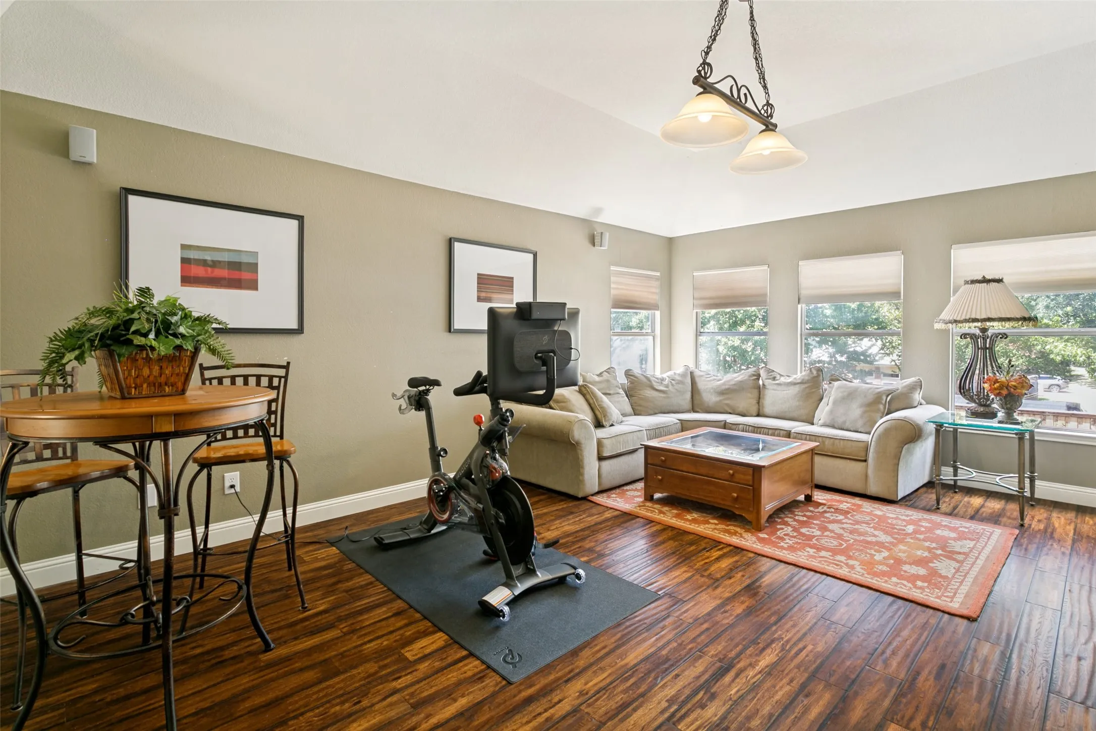 Upstairs loft offers natural lighting and many possibilities.