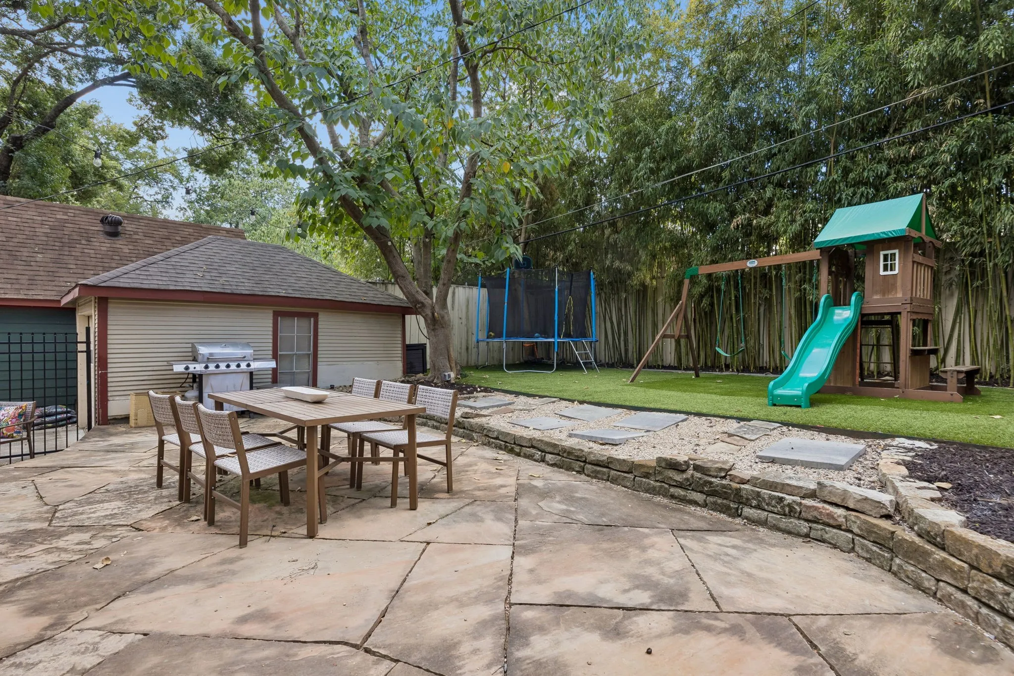 Great backyard. Pool plans already permitted by city available.