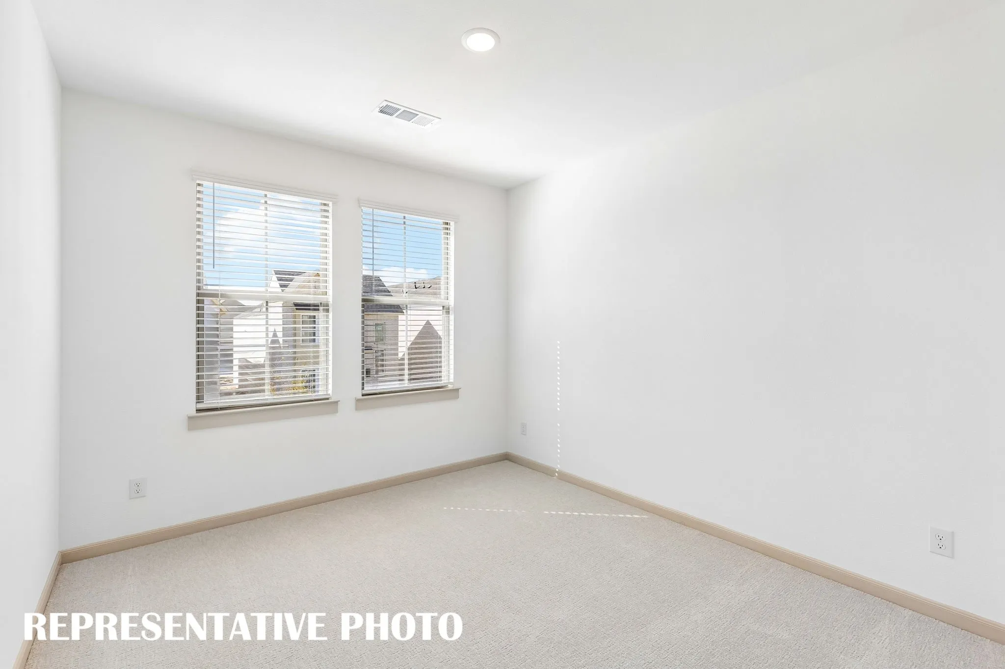 You'll find nicely sized secondary bedrooms in our Beatrice plan.  REPRESENTATIVE PHOTO