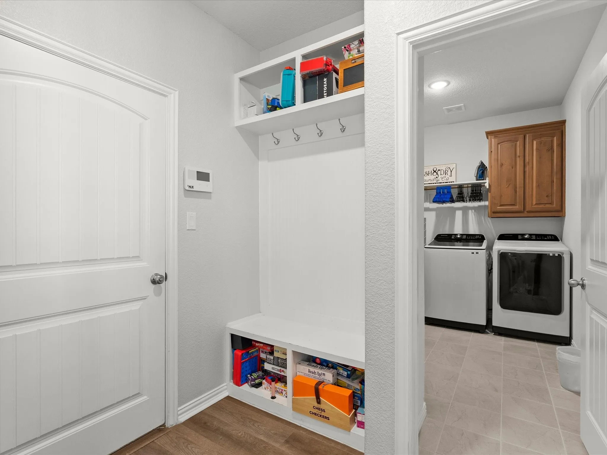 mud room off garage entry