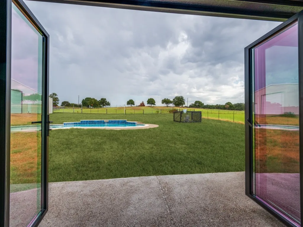 Accordion Glass Doors that open up the wall