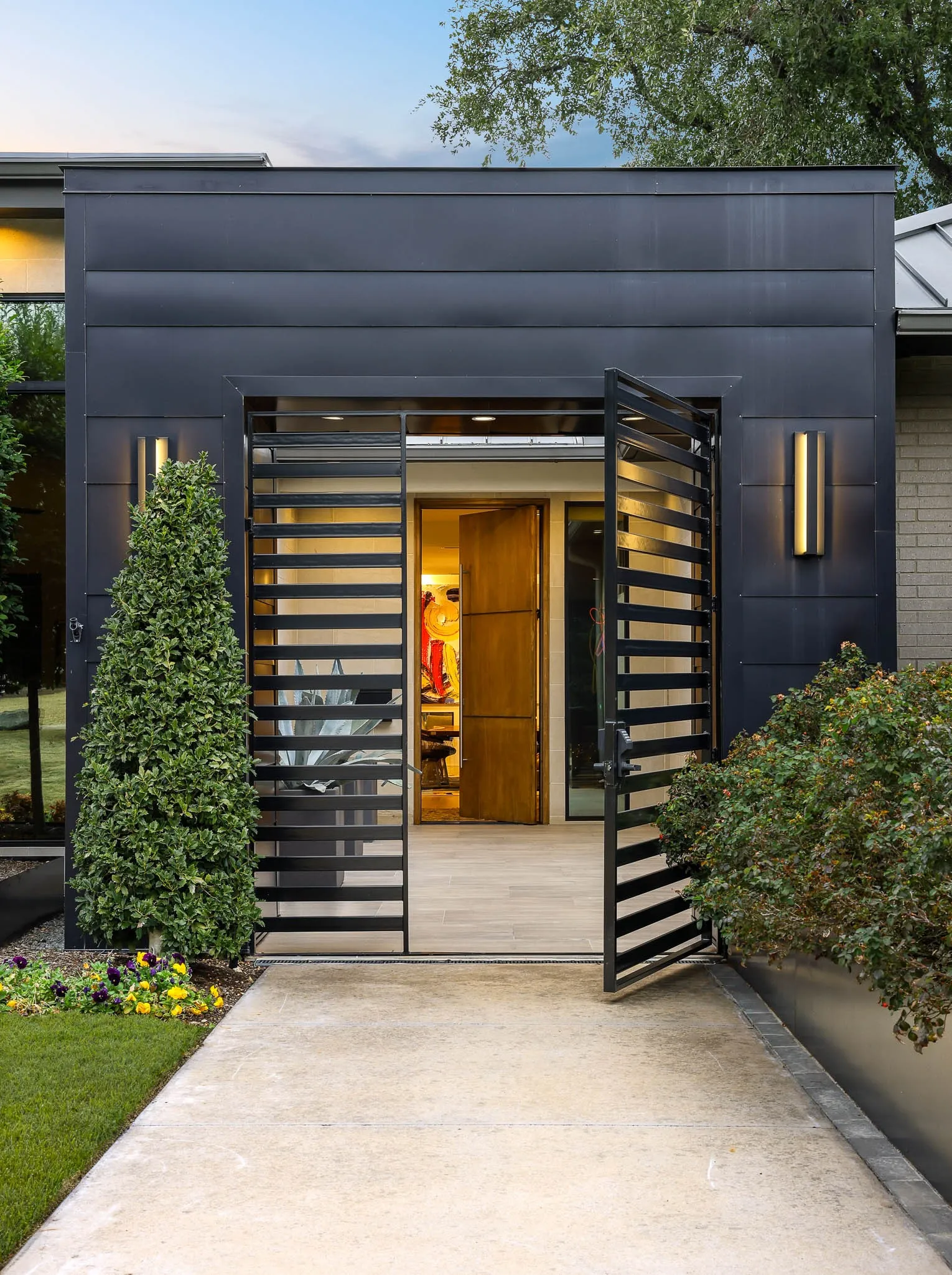 Private courtyard leading to front door