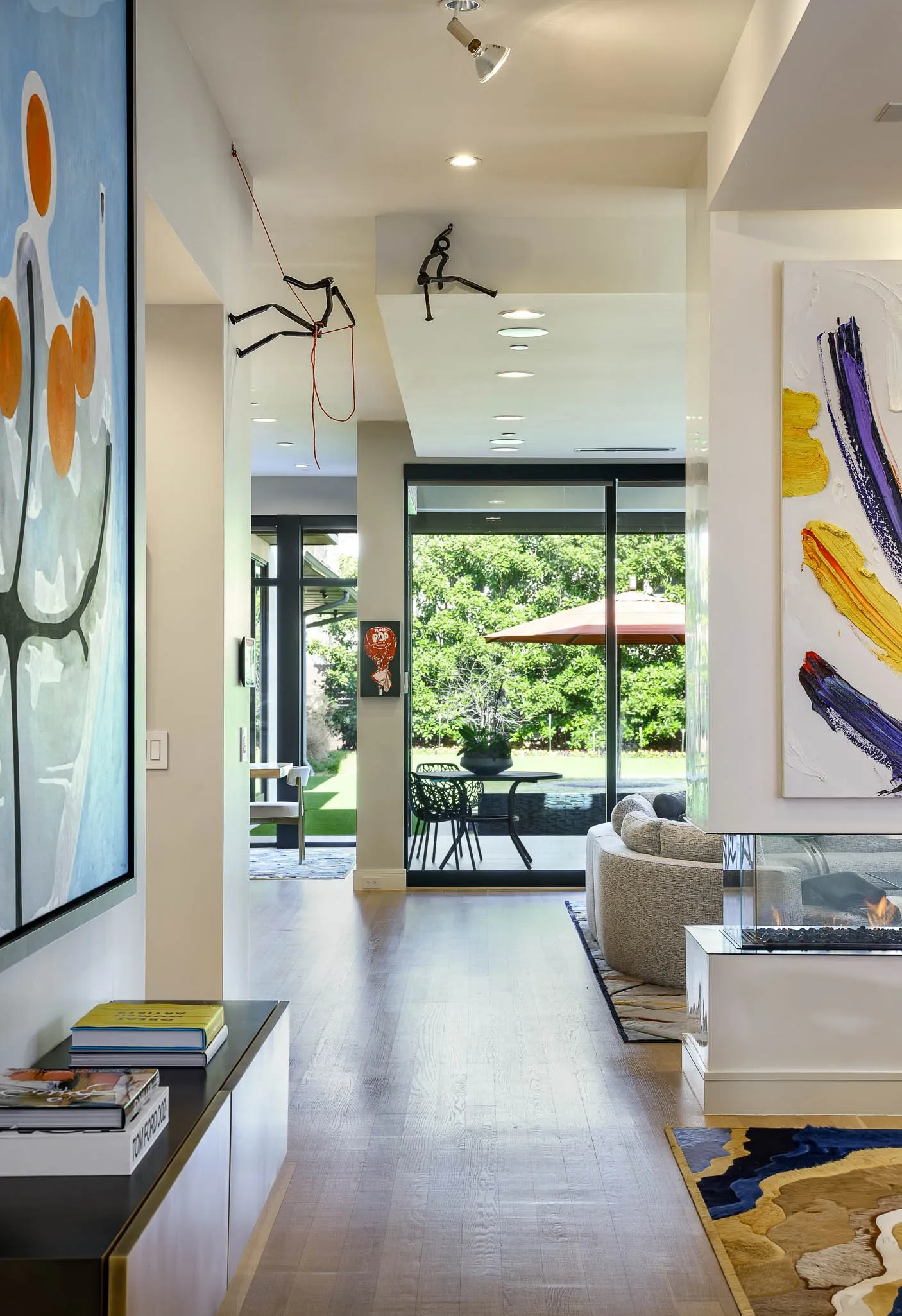 Dining room with adjacent family room