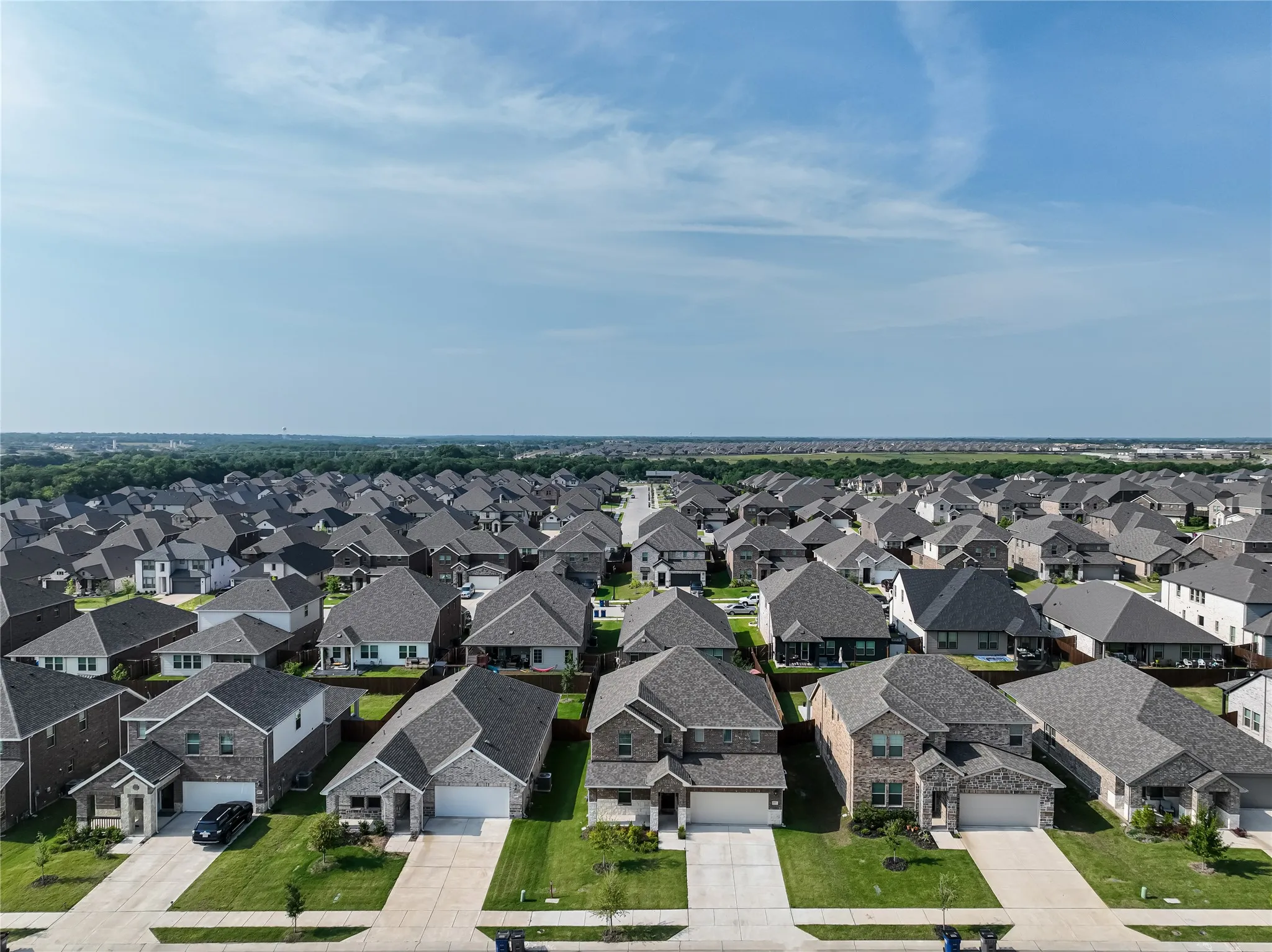 Residential neighborhood featuring uniform home styles
