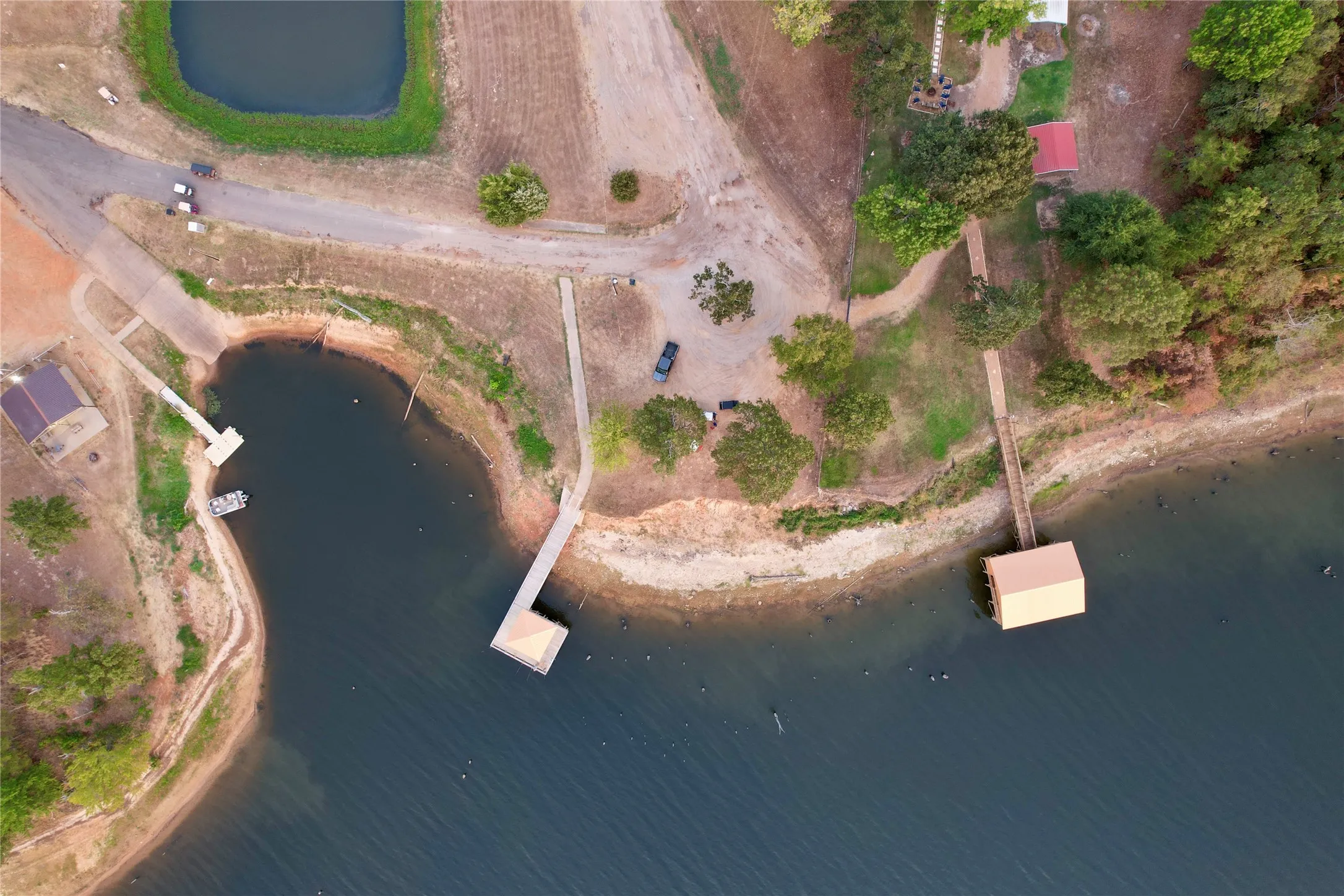 Aerial View of Boat Dock