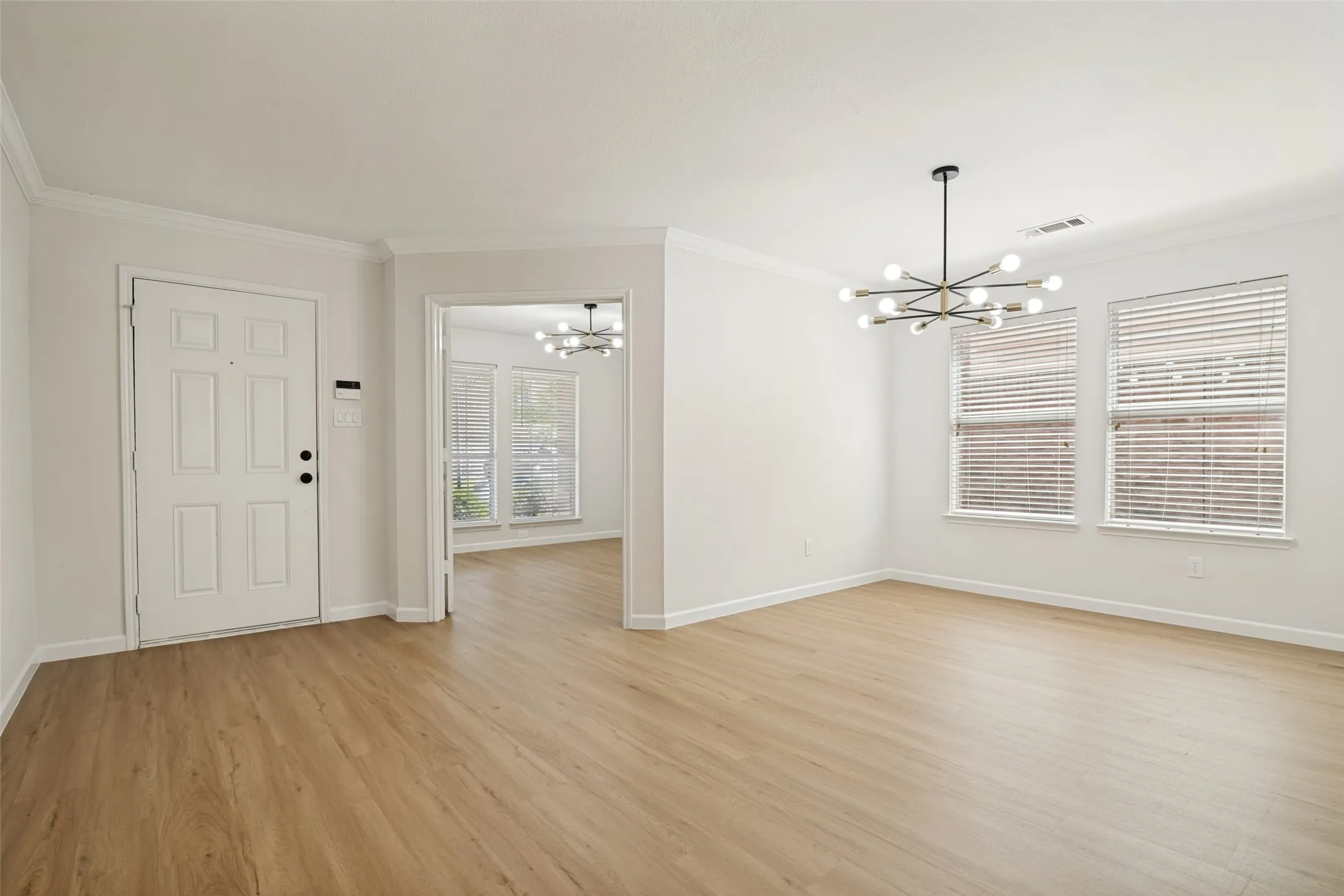 View of office & dining room