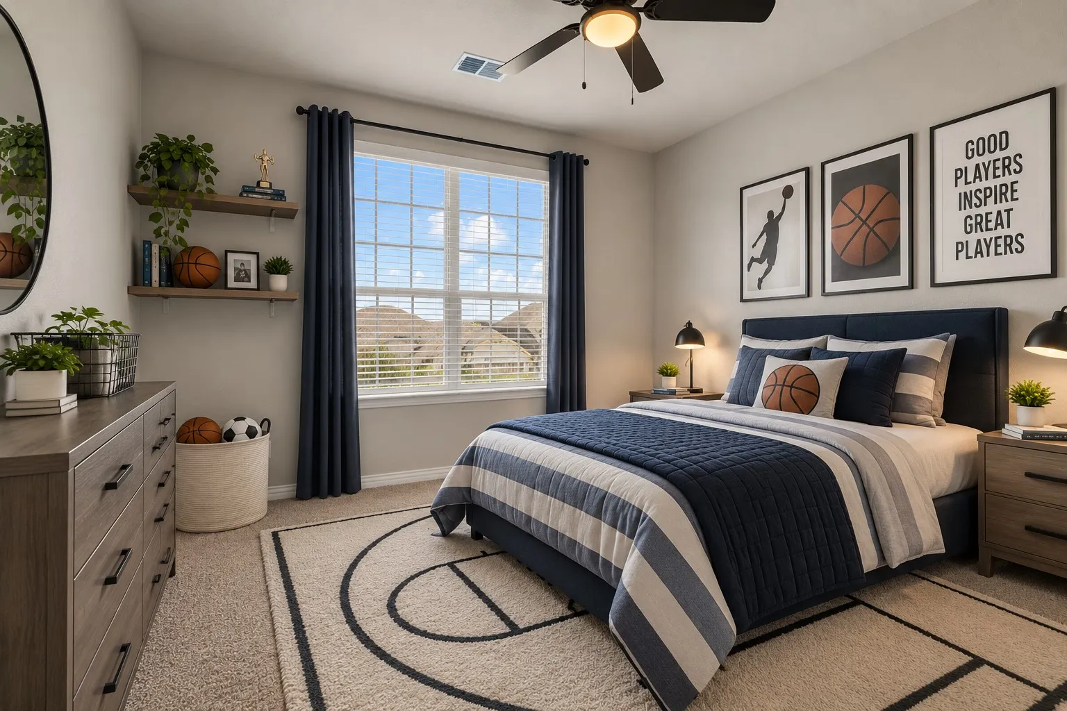 Virtually staged Jack room
