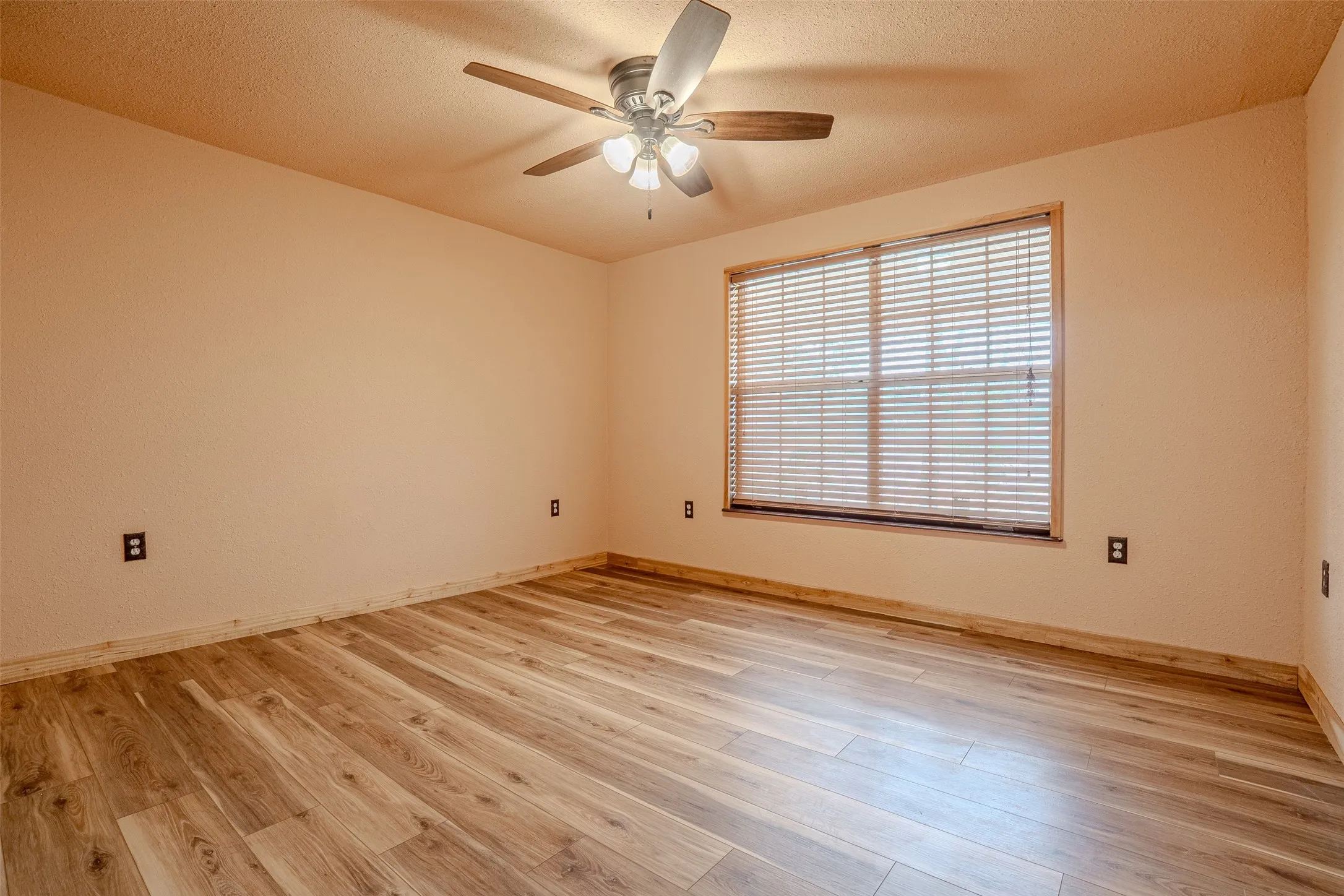 Wood-finish flooring throughout