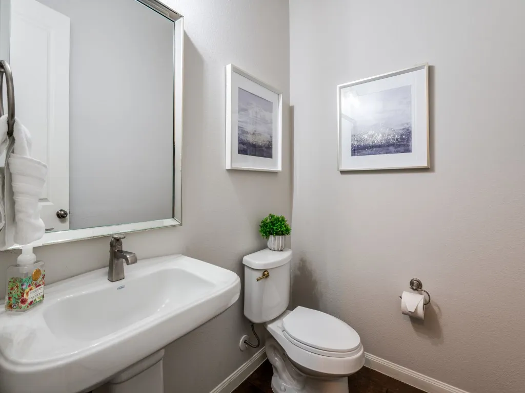 Powder bathroom on the first floor