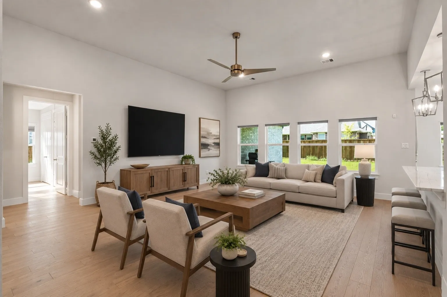 Living Room is Virtually Staged