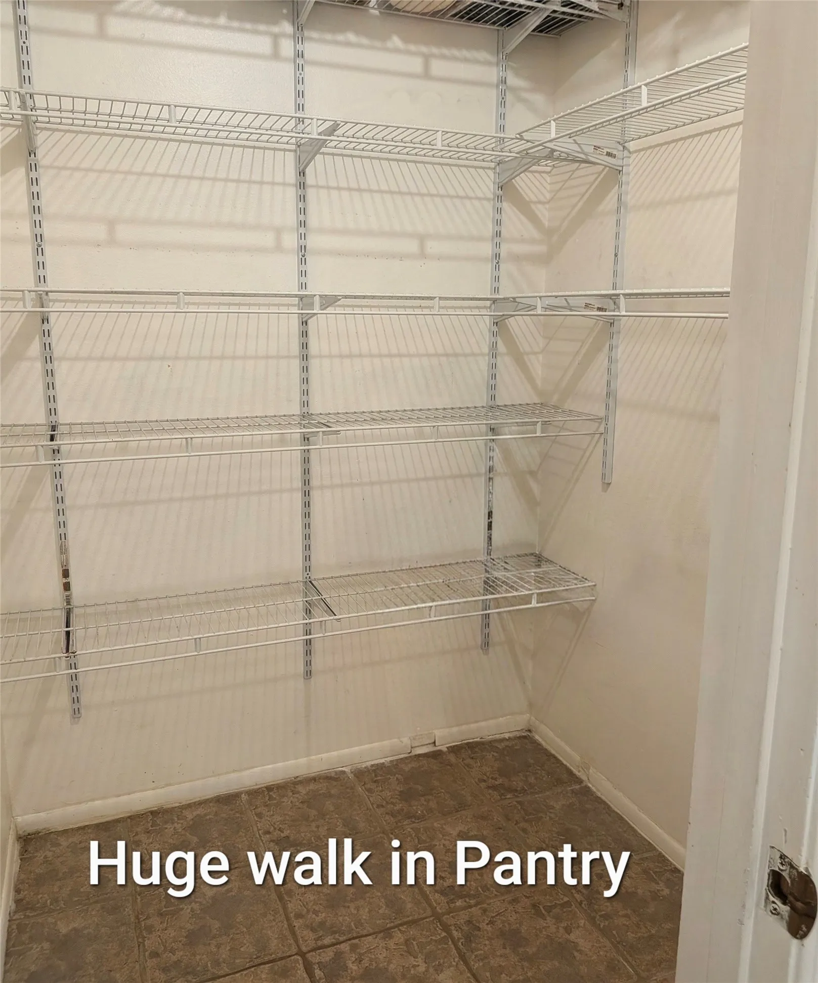 Huge walk-in pantry in kitchen