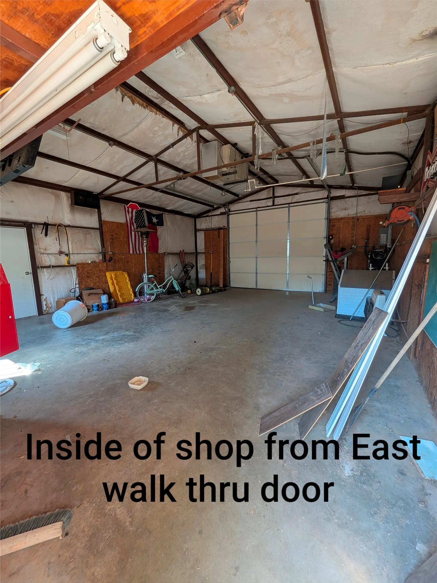 Interior of workshop - fully insulated with electricity and gas