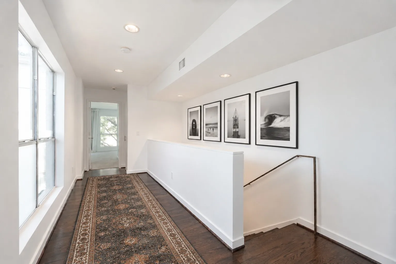 Virtually staged upstairs landing