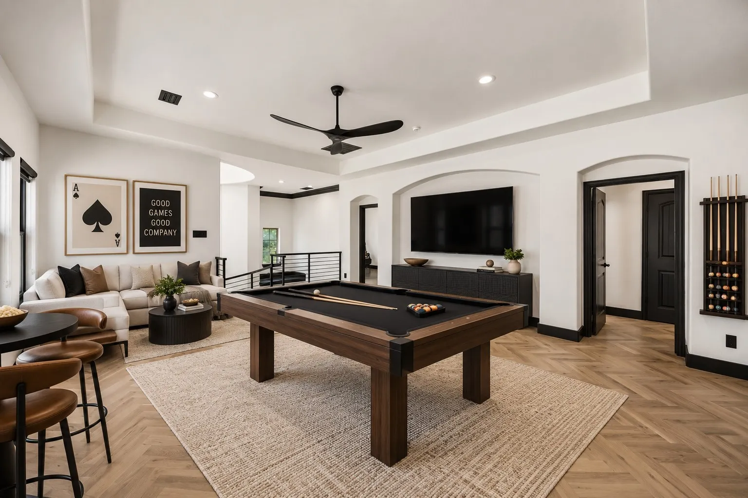 Game Room—Virtually Staged
