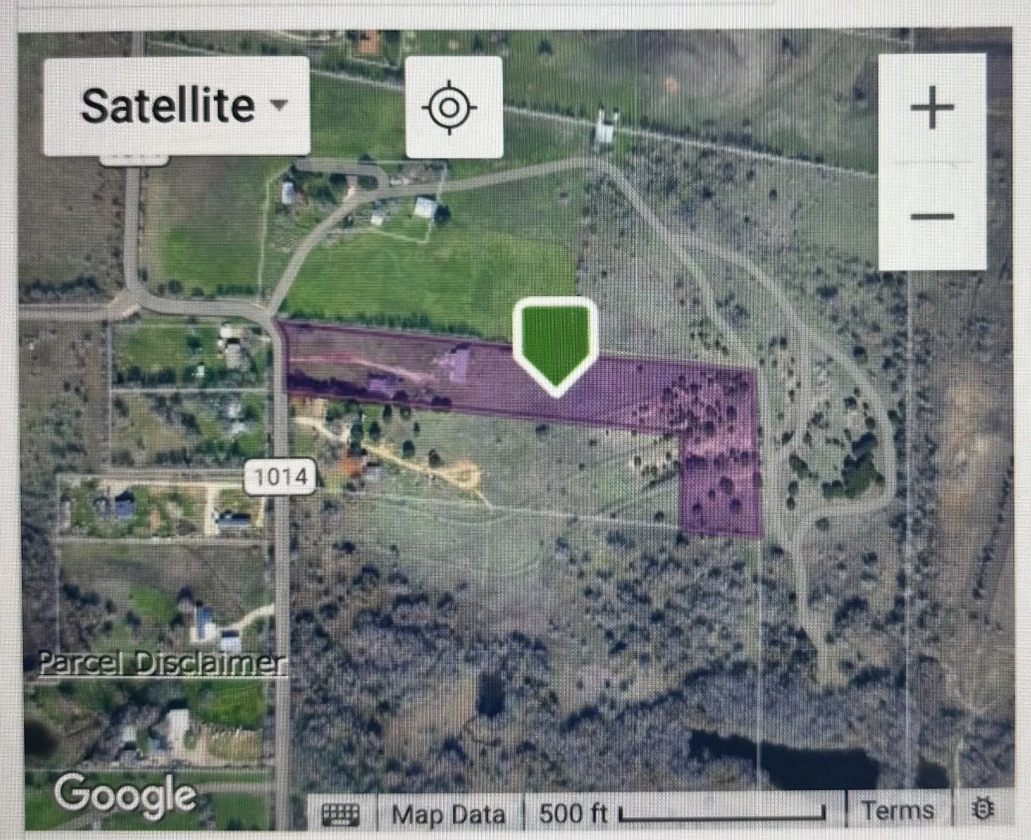 Satellite Map. Displaying the geographic layout and boundaries of the property