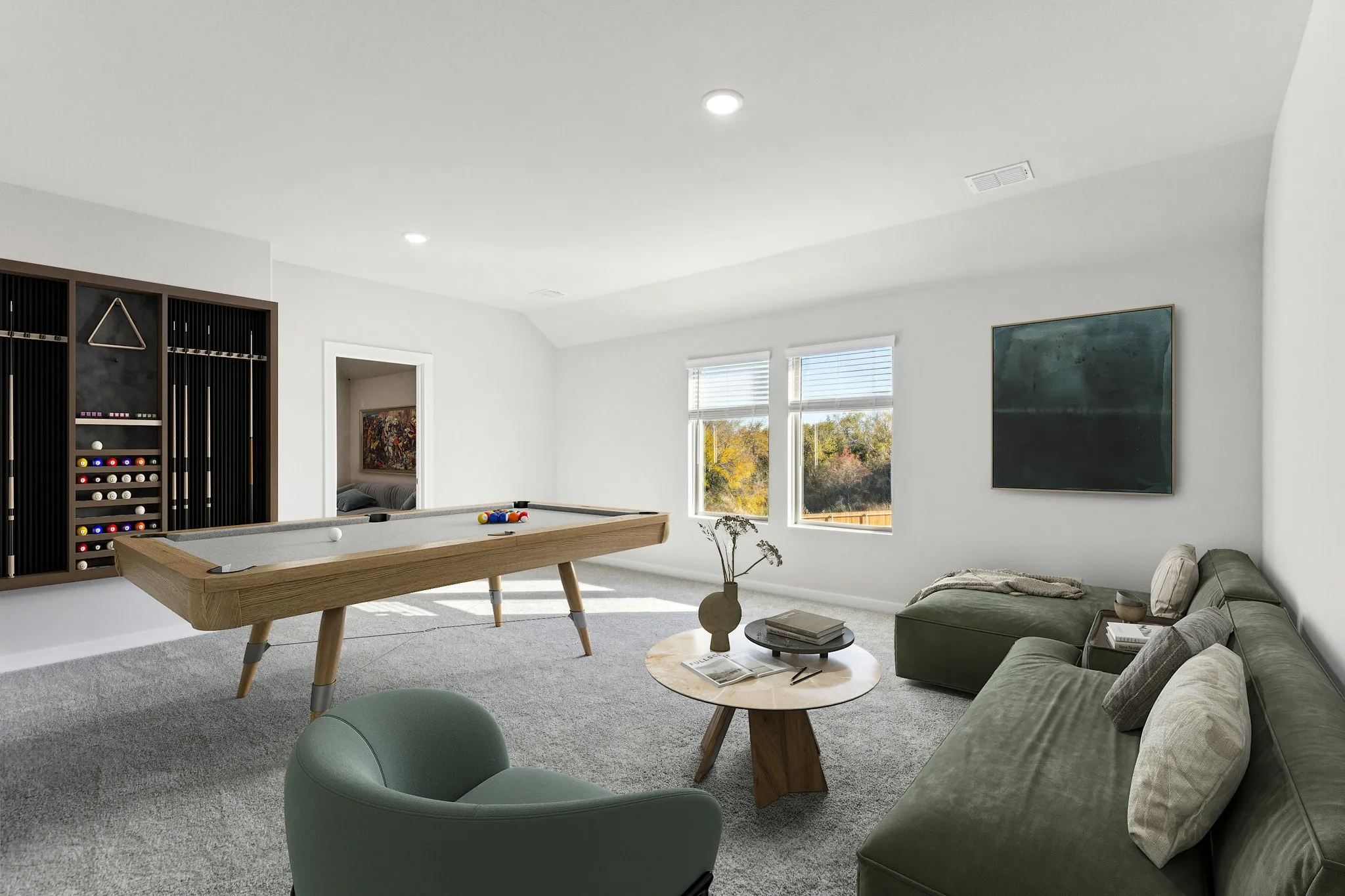 Game Room in the Wimbledon home plan by Trophy Signature Homes – REPRESENTATIVE PHOTO