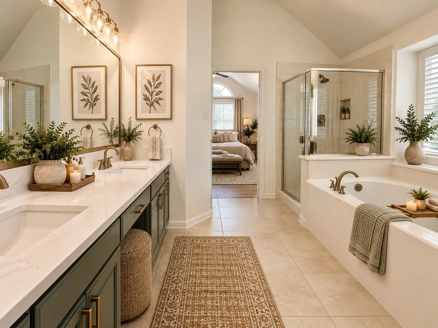 Primary Bath - Virtually Staged