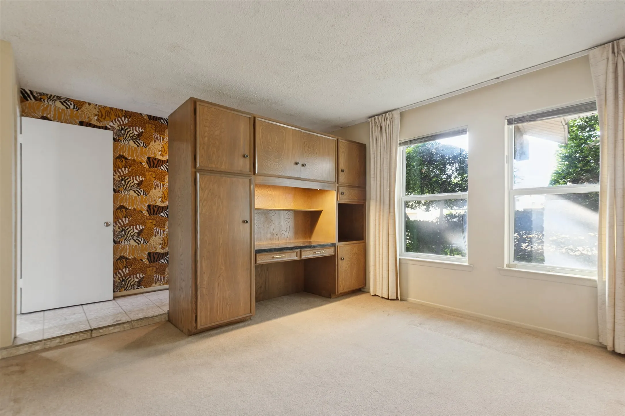 Built-in cabinetry with integrated desk