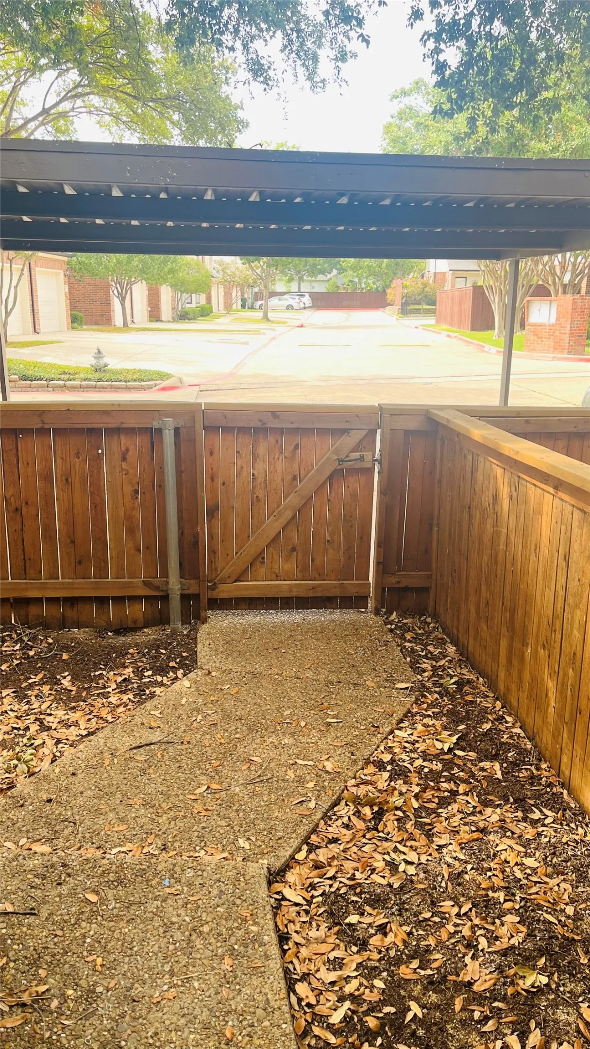 Pathway to covered parking