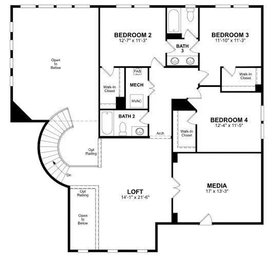 Beazer Homes Enclave at Legacy Hills Madison Floorplan.